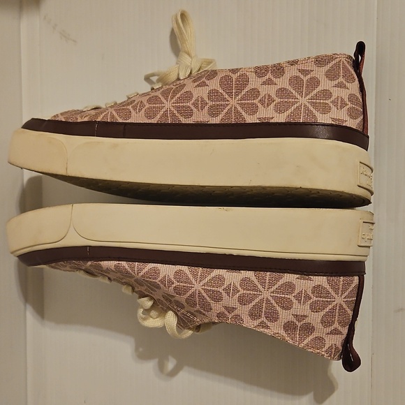 Kate Spade Womens Kaia Spade Flower Coated Canvas Sneakers Light Pink - Picture 3 of 7